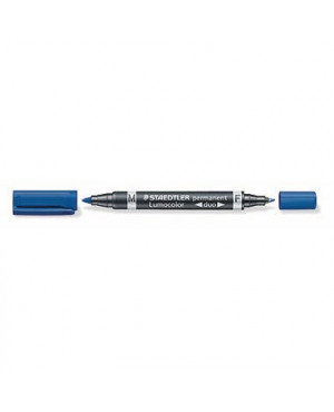 STAEDTLER Permanentmarker Lumocolor duo 348-3 0,6mm/1,5mm blau