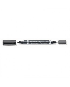 STAEDTLER Permanentmarker Lumocolor duo 348-9 0,6mm/1,5mm schwarz