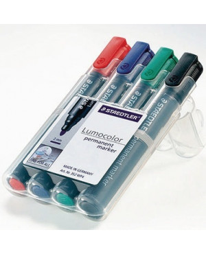 STAEDTLER Permanentmarker Lumocolor 352 WP4 2mm sortiert 4 St./Pack.