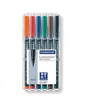 STAEDTLER Folienschreiber Lumocolor 313 WP6 0,4mm sortiert 6 St./Pack.