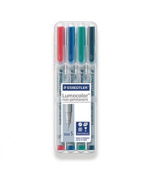 STAEDTLER Folienschreiber Lumocolor 311 WP4 0,4mm sortiert 4 St./Pack.
