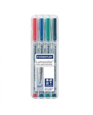 STAEDTLER Folienschreiber Lumocolor 316 WP4 0,6mm sortiert 4 St./Pack.