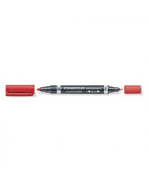 STAEDTLER Permanentmarker Lumocolor duo 348-2 0,6mm/1,5mm rot
