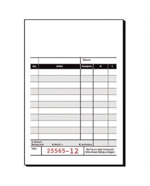 Sigel Kassenblock KC620 100x165mm 2x50Blatt