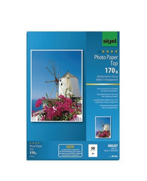 Sigel Fotopapier IP601 DIN A4 170g hochweiß 50 Bl./Pack.