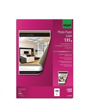 Sigel Fotopapier LP141 DIN A4 135g hochweiß 100 Bl./Pack.