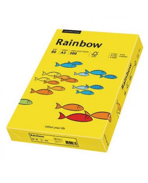 Rainbow Kopierpapier 88042390 A3 80g intensivgelb 500 Bl./Pack.