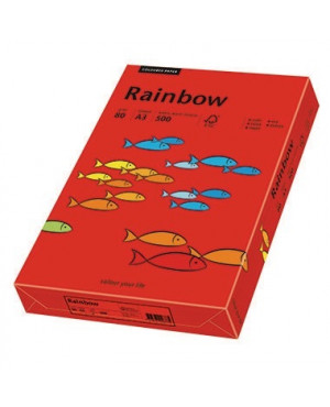 Rainbow Kopierpapier 88042478 A3 80g intensivrot 500 Bl./Pack.