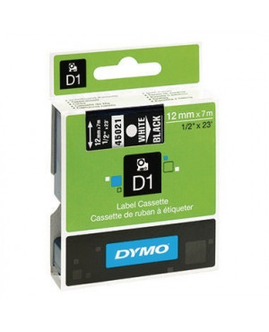 DYMO Schriftbandkassette D1 S0720610 12mmx7m ws auf sw
