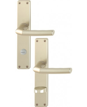 Langschildgarnitur Birmingham 1117/202SP Alu. F2 Bad SK/OL 78mm DIN L/R