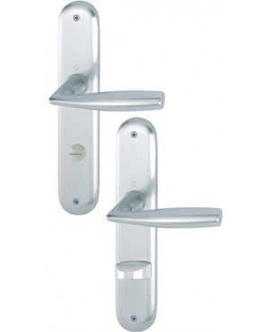 Langschildgarnitur Vitória 1515/273P Alu. F1 Bad SK/OL 78mm DIN L/R