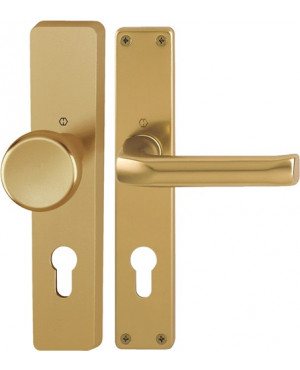 Langschildgarnitur London 54/227/202SP/113 Alu. F4 PZ 72mm DIN L/R HOPPE