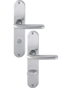 Langschildgarnitur Cardiff E1850Z/302 VA F69 Bad SK/OL 78mm DIN L/R