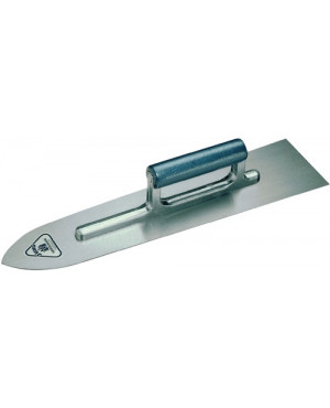 Bodenlegerkelle L.600mm B.110/80mm gehärtet,m. Buchenholzheft STA S.1,2mm