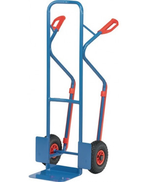 Stapelkarre H.1300mm Schaufel-L250xB320mm Luft-Bereifung Trgf.300kg blau FETRA