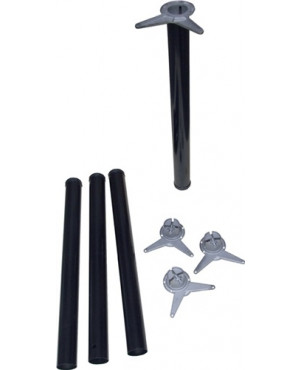 Tischbein-Set schwarz 60mm H.710mm Platte