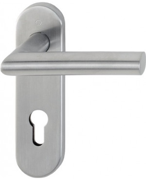 Kurzschildgarnitur Ams.E1400/353KH VA F69 PZ Drückergarnitur HOPPE