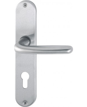 Langschildgarnitur Cardiff E1850Z/302 VA F69 PZ 72mm DIN L/R