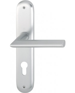 Langschildgarnitur Stock.1140/273P Alu.F1 PZ 72mm DIN L/R