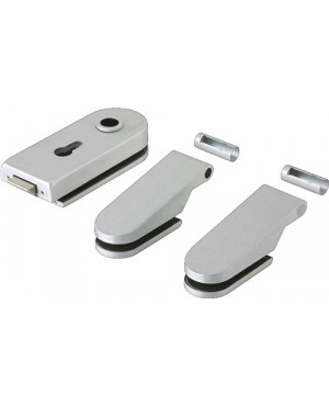 Glastürbeschlag STUDIO Rondo LM silber elox.PZ DIN L/R