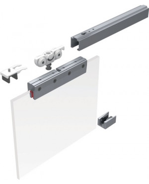 Komplettgarnitur Helm 73 80kg Glasschiebetüren ESG 8/10mm