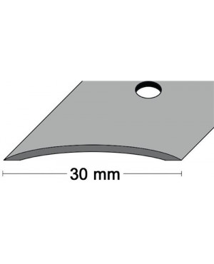 Teppichschiene B.30mm L.1000mm Alu. silberf. elox. gewölbt mittig gel.
