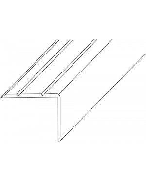 LM-Treppenwinkel 25x20mm L.1000mm Alu. silberf. elox. eins. gel.