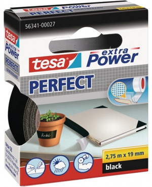 Gewebeband ext.Power® 56341 schwarz L.2,75m B.19mm Rl.TESA
