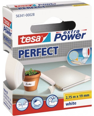 Gewebeband ext.Power® 56341 weiß L.2,75m B.19mm Rl.TESA