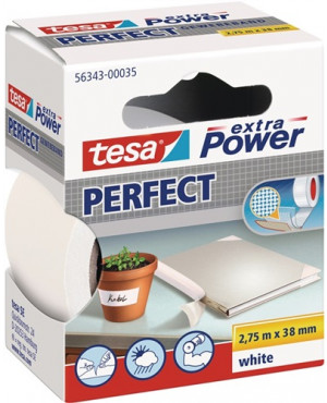 Gewebeband ext.Power® 56343 weiß L.2,75m B.38mm Rl.TESA