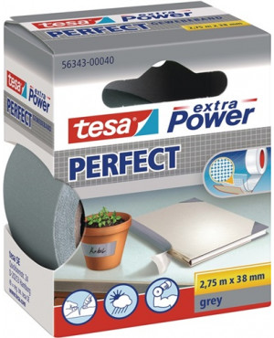 Gewebeband ext.Power® 56343 grau L.2,75m B.38mm Rl.TESA