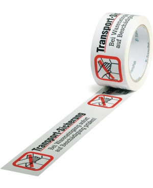 Warnklebeband PP,Transportsicherung L.66 m,B.50mm weiß Rl.