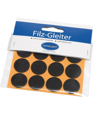 Filzgleiter 22mm Filz braun selbstkl.