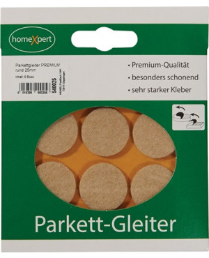 Parkettgleiter Premium 25mm Filz natur rd.selbstkl.