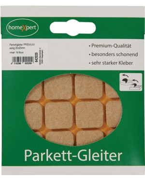 Parkettgleiter Premium 20 x 20mm Filz natur eck.selbstkl.