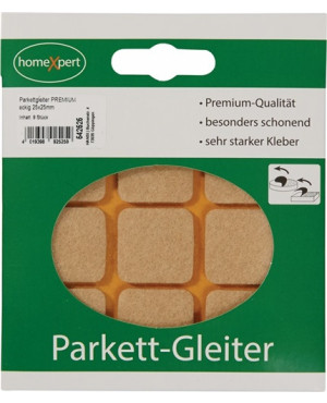 Parkettgleiter Premium 25 x 25mm Filz natur eck.selbstkl.