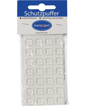 Schutzpuffer Clear 10mm Ku.transp.Quadrat selbstkl.