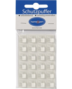Schutzpuffer Clear 12,6mm Ku.transp.Quadrat selbstkl.
