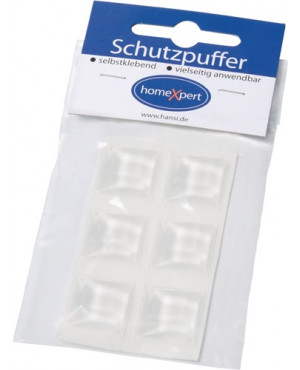 Schutzpuffer Clear 20,5mm Ku.transp.Quadrat selbstkl.