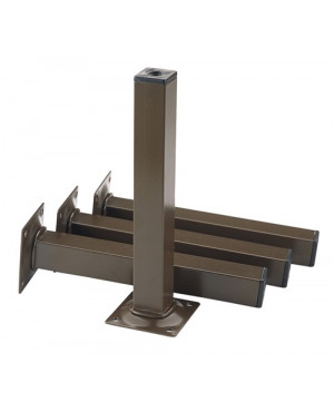 Möbelfuß schwarz RAL 9005 25x25mm H.500mm Platte