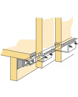 Schiebetürbeschlag STB 11 2-türig Komplett-Set DIN L/R Hettich
