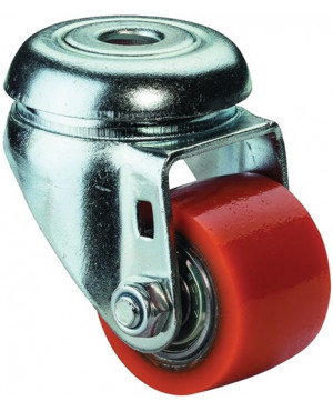 Lenkrolle D.35mm Trgf.100kg m.Rückenloch 11mm Polyurethan