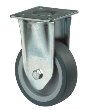 Bockrolle 100mm 65kg Vollgummi 60 x 60mm