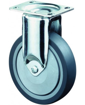 Bockrolle 125mm 100kg Vollgummi 95 x 70mm