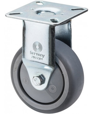 Bockrolle 75mm 50kg Vollgummi 60 x 60mm