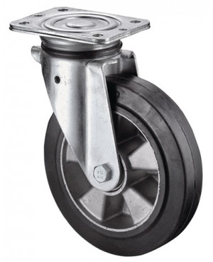 Schwerlast-Lenkrolle D.160mm Trgf.300kg Gum.135mm 110mm