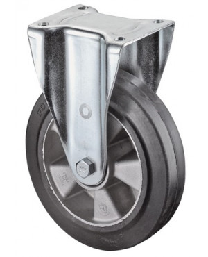 Schwerlast-Bockrolle D.160mm Trgf.300kg Gum.138mm 110mm