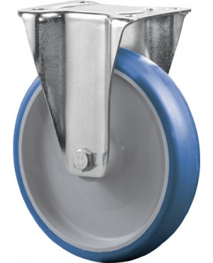 Bockrolle D.125mm Trgf.150kg PU Platte L104xB80mm