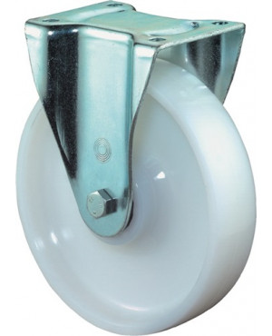 Schwerlast-Bockrolle D.250mm Trgf.1400kg Ku.Platte L135xB110mm