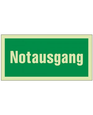 Rettungszeichen BGV A8 L297xB148mm Notausgang grün/weiß Ku.